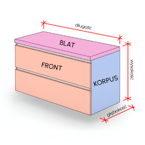 Szafka łazienkowa (2 fronty)